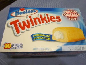 The new Twinkies box. Pretty much like the old one. 