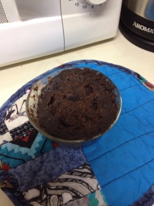 Gluten free chocolate cake in a cup. Go for it!