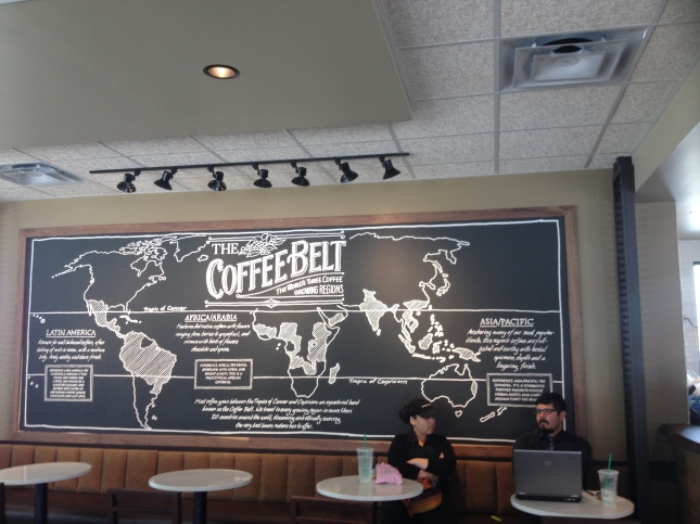 The mural that tells you all about coffee. 