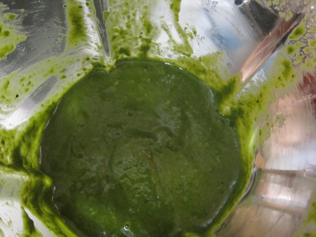 Pesto! But it's not yet finished. 