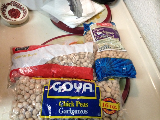 Dried garbanzo beans. Do you pass these up in the grocery? Now you don't have to. 